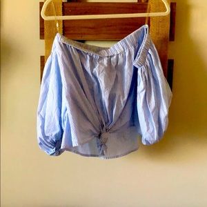 Off shoulder puff sleeve top